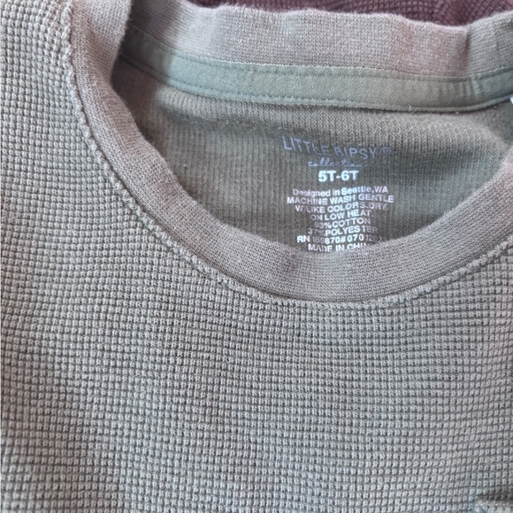 Kids Long Sleeve Shirts - Green and Brown - Picture 3 of 5